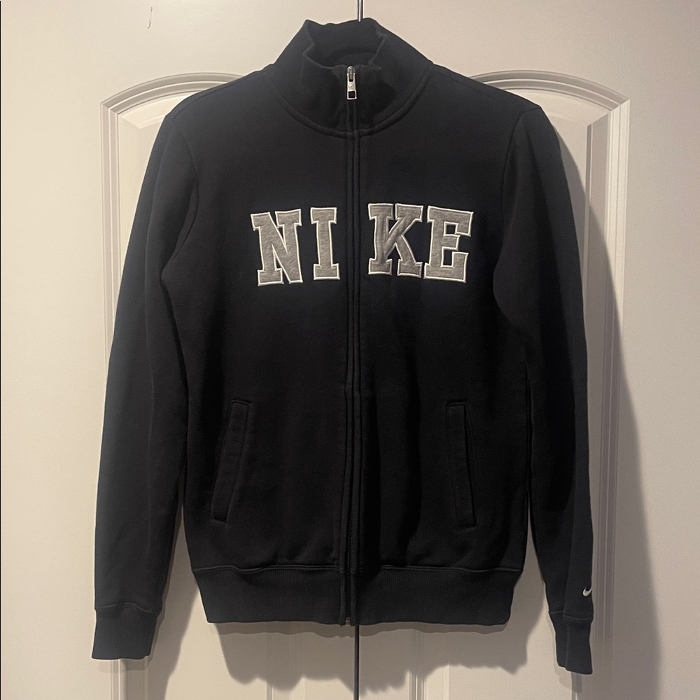 Nike Black Jacket with White Logo